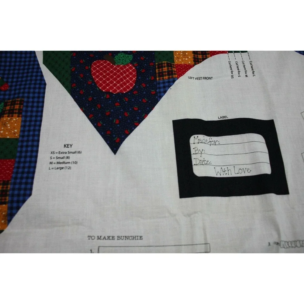 Cranston Fabric Panel Pattern Kids Back to School Vest Size XS-L Dreamspinners